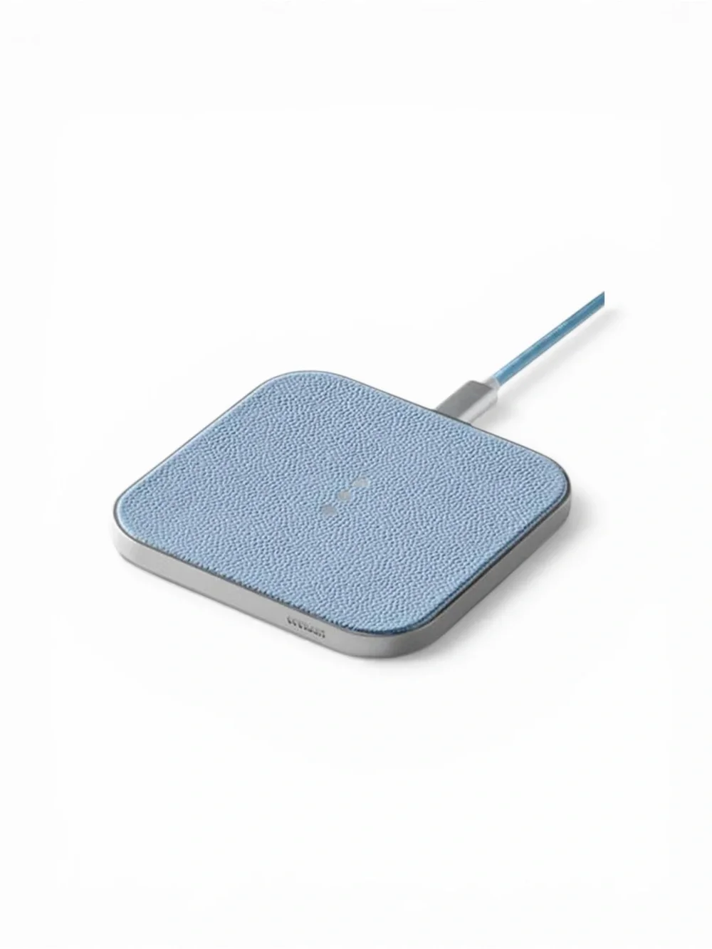Courant Catch 1 Pebble-Grain Italian Leather Wireless Charger Pacific Blue BNIB